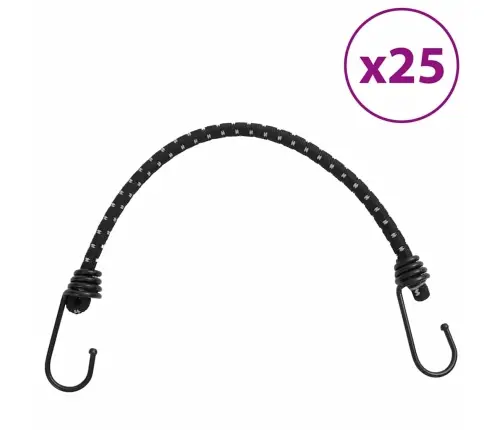 Gumijas Auklas Ar Āķiem, Atstarojošas, 25 Gab., 38 Cm Vidaxl