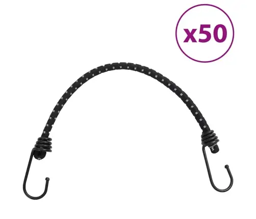 Gumijas Auklas Ar Āķiem, Atstarojošas, 50 Gab., 38 Cm Vidaxl