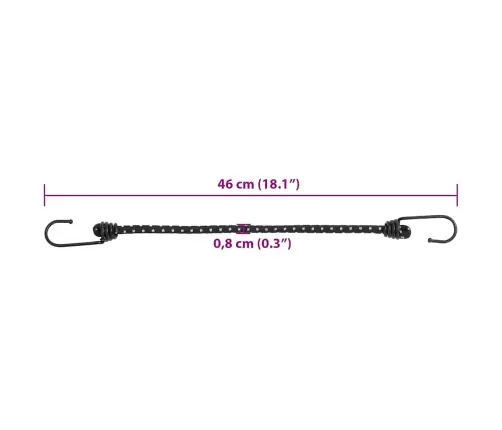 Gumijas Auklas Ar Āķiem, Atstarojošas, 50 Gab., 46 Cm Vidaxl