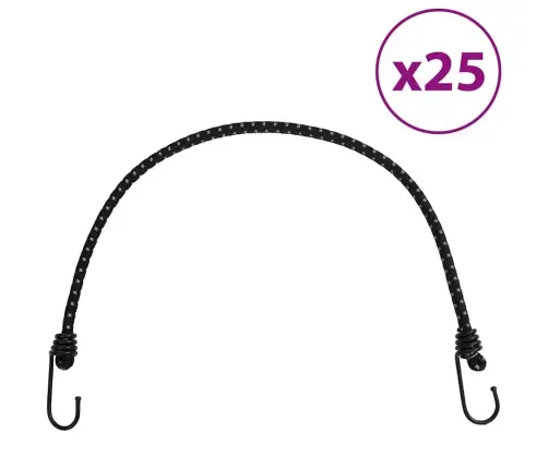 Gumijas Auklas Ar Āķiem, Atstarojošas, 25 Gab., 59 Cm Vidaxl