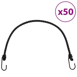 Gumijas Auklas Ar Āķiem, Atstarojošas, 50 Gab., 59 Cm Vidaxl