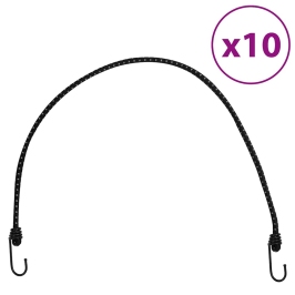 Bungee Virvelės Su Juostelėmis Ir Kabliukais, 10Vnt., 88Cm