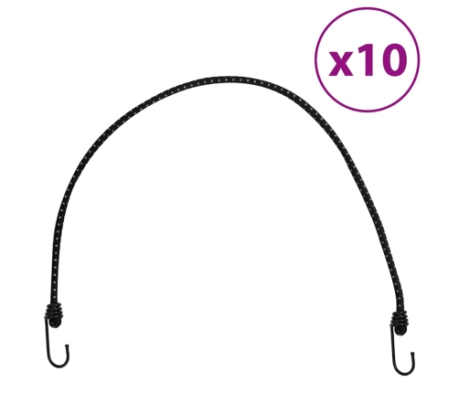 Bungee Virvelės Su Juostelėmis Ir Kabliukais, 10Vnt., 88Cm