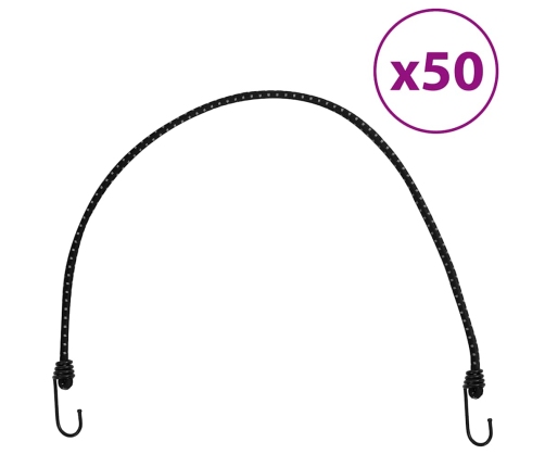 Gumijas Auklas Ar Āķiem, Atstarojošas, 50 Gab., 88 Cm Vidaxl