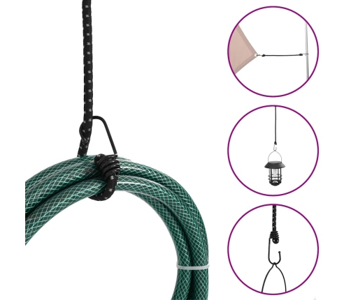 Bungee Nöör Helkurribade Ja Konksudega 25 Tk, 100 Cm