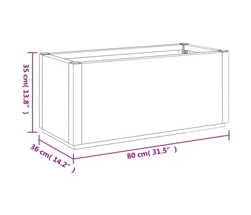 Aia Taimekast, Helepruun, 80 X 36 X 35 cm Pp