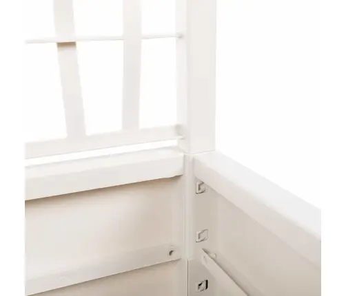 Dārza Puķu Kaste Ar Špaleru, Balta, 80X36X140 Cm, Pp Vidaxl