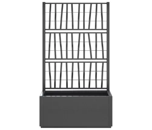 Dārza Puķu Kaste Ar Špaleru, Tumši Pelēka, 80X36X140 Cm, Pp Vidaxl