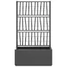 Dārza Puķu Kaste Ar Špaleru, Tumši Pelēka, 80X36X140 Cm, Pp Vidaxl