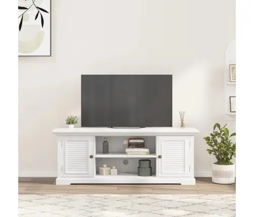 Telerikapp, Valge, 110 X 30 X 41 cm Tehispuit