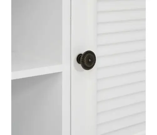 Telerikapp, Valge, 110 X 30 X 41 cm Tehispuit