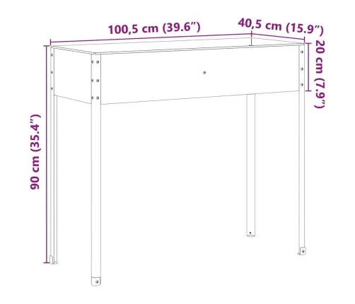 Sodo Lovelis, 100,5X40,5X90cm Plienas