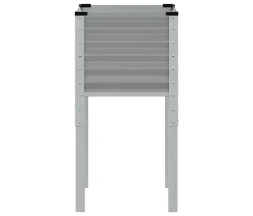 Dārza Puķu Kaste, Pelēka, 45X45X88 Cm, Tērauds Vidaxl