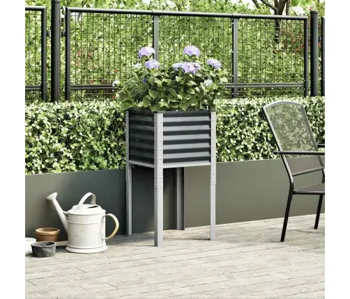 Sodo Vazonas, Antracito Spalvos, 45X45X88cm Plienas