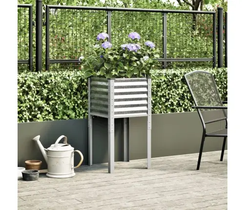 Dārza Puķu Kaste, 45X45X88 Cm, Cinkots Tērauds Vidaxl