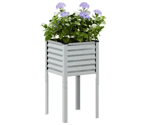 Dārza Puķu Kaste, 45X45X88 Cm, Cinkots Tērauds Vidaxl