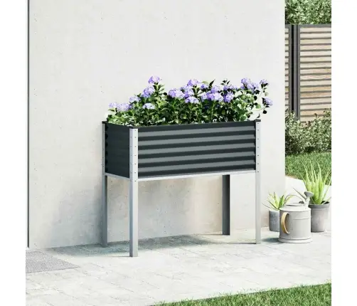 Sodo Vazonas, Antracito Spalvos, 100X45X90cm Plienas