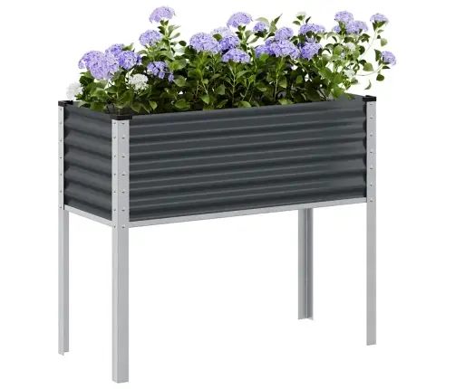 Sodo Vazonas, Antracito Spalvos, 100X45X90cm Plienas