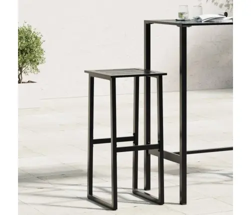 Bāra Krēsli, 2 Gab., Melni, 38X38X80 Cm, Pulverkrāsots Tērauds Vidaxl