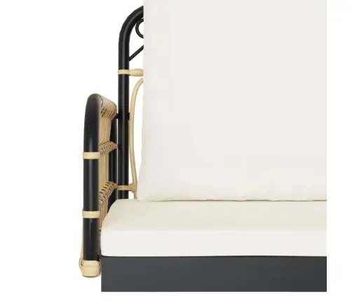 Šūpoļu Sols Ar Spilveniem, 105X58X38Cm, Pe Rotangpalma, Tērauds Vidaxl