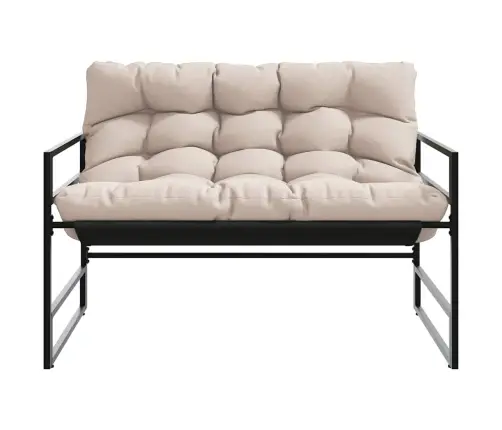 Dārza Sols Ar Matraci, Pelēkbrūns, 113 Cm, Tērauds Vidaxl