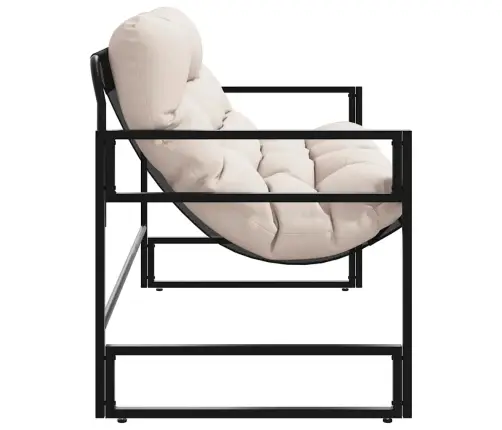 Dārza Sols Ar Matraci, Pelēkbrūns, 113 Cm, Tērauds Vidaxl