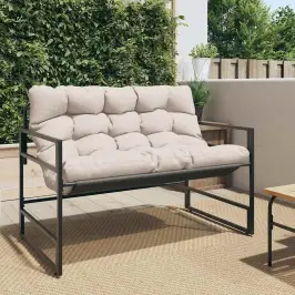 Sodo Suoliukas Su Pagalvėle, Taupe Spalvos, 113cm Plienas