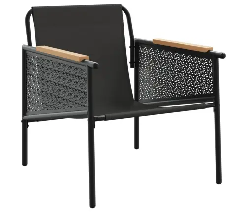 Dārza Krēsli Ar Matračiem, 2 Gab., Melni, Tērauds Vidaxl