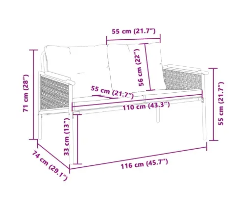 Aiapink Koos Patjadega, 116 cm Must, Teras