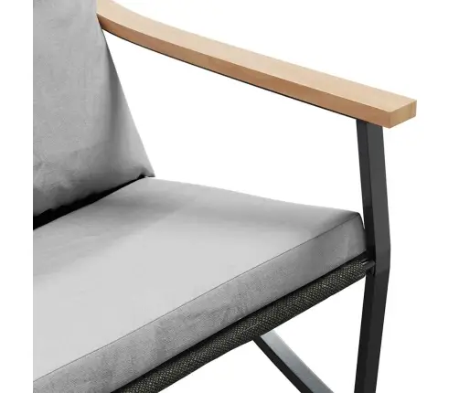 Dārza Krēsli Ar Matračiem, 2 Gab., Melni, Tērauds Vidaxl