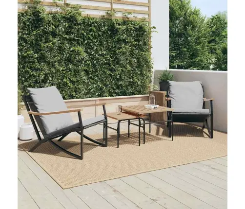 Dārza Krēsli Ar Matračiem, 2 Gab., Melni, Tērauds Vidaxl