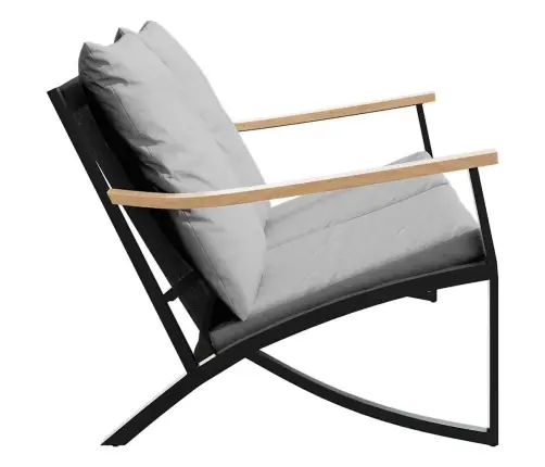 Dārza Sols Ar Matračiem, Melns, 120 Cm, Tērauds Vidaxl