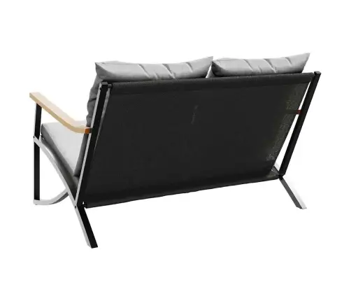 Dārza Sols Ar Matračiem, Melns, 120 Cm, Tērauds Vidaxl