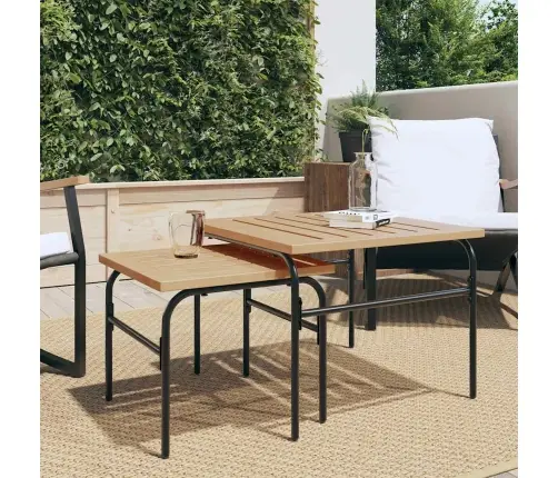 Üksteise Alla Mahtuvad Aia Kohvilauad 2 Tk, Pruun/Must, Teras