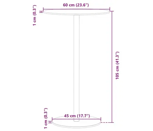 Dārza Galds, Apaļš, Ø60X105 Cm, Melns, Tērauds Vidaxl Dārza Galds, Apaļš, Ø60X105 Cm, Melns, Tērauds Vidaxl