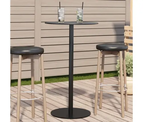 Dārza Galds, Apaļš, Ø60X105 Cm, Melns, Tērauds Vidaxl Dārza Galds, Apaļš, Ø60X105 Cm, Melns, Tērauds Vidaxl