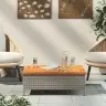 Dārza Galds, 70X70X25 Cm, Pelēka Pe Rotangpalma, Akācijas Koks Vidaxl Dārza Galds, 70X70X25 Cm, Pelēka Pe Rotangpalma, Akācijas Koks Vidaxl