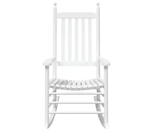 Šūpuļkrēsli Ar Izliektu Sēdekli, 2 Gab., Balti, Egles Masīvkoks Vidaxl