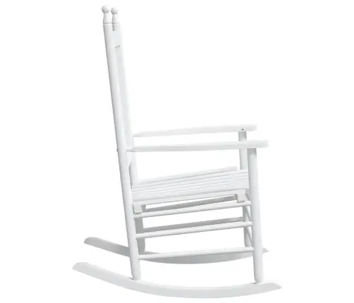 Šūpuļkrēsli Ar Izliektu Sēdekli, 2 Gab., Balti, Egles Masīvkoks Vidaxl