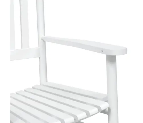 Šūpuļkrēsli Ar Izliektu Sēdekli, 2 Gab., Balti, Egles Masīvkoks Vidaxl