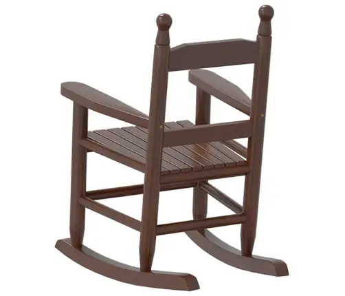 Bērnu Šūpuļkrēsli, 2 Gab., Brūni, Papeles Masīvkoks Vidaxl