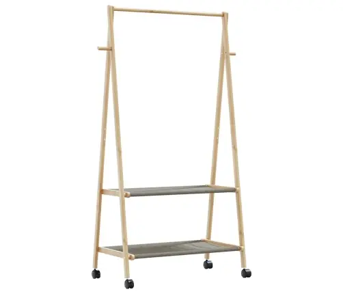 Drabužių Kabykla Su Lentynomis/Ratukais, 96X45,5X155,5Cm