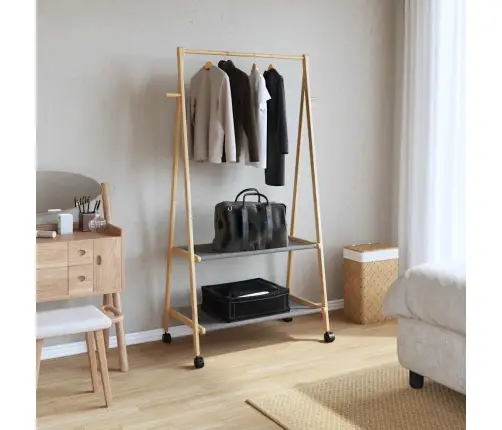 Drabužių Kabykla Su Lentynomis/Ratukais, 96X45,5X155,5Cm