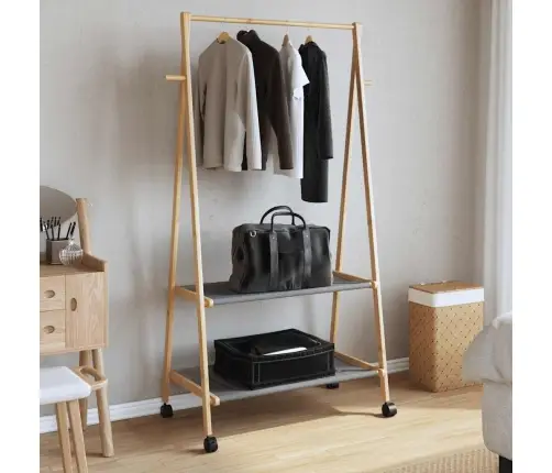 Drabužių Kabykla Su Lentynomis/Ratukais, 96X45,5X155,5Cm