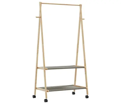 Drabužių Kabykla Su Lentynomis/Ratukais, 96X45,5X155,5Cm