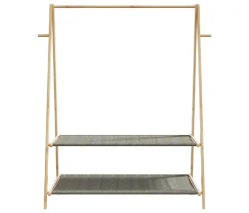 Drabužių Kabykla Su Lentynomis, 132X45,5X150,5cm Bambukas