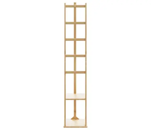 Mēteļu Statīvs Ar Āķiem Un Plauktiem 38,5X30X156 Cm Bambuss Vidaxl