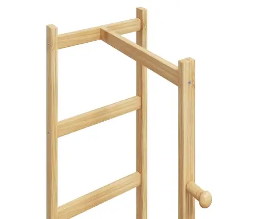 Mēteļu Statīvs Ar Āķiem Un Plauktiem 38,5X30X156 Cm Bambuss Vidaxl