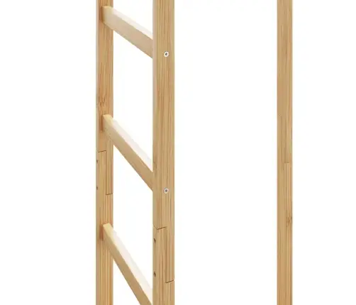 Mēteļu Statīvs Ar Āķiem Un Plauktiem 38,5X30X156 Cm Bambuss Vidaxl