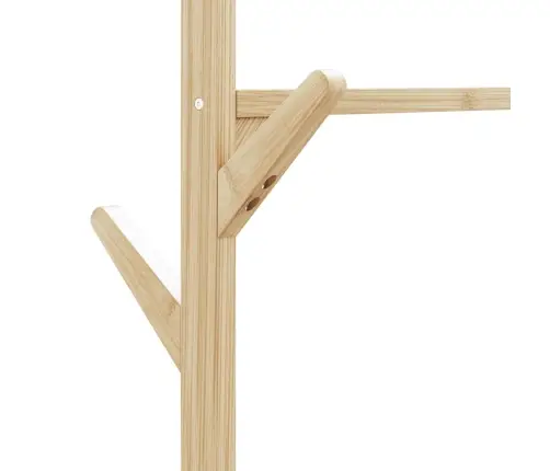 Drēbju Statīvs Ar Plauktiem Un Riteņiem 100X38X175,5 Cm Bambusa Vidaxl